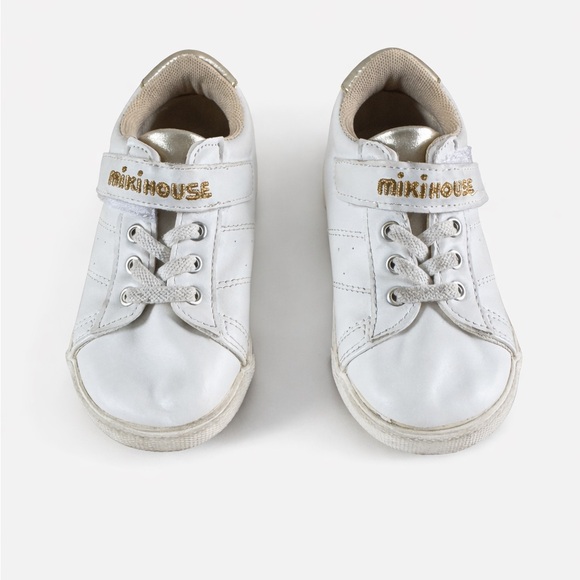 Miki House Other - Miki House White & Gold Toddler Sneakers